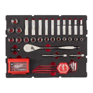 Afbeeldingen van MILWAUKEE® Foam Inlay doppenset 1/2'' PACKOUT™