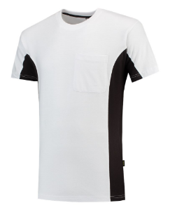 Afbeeldingen van TRICORP WORKWEAR T-Shirt Bicolor Borstzak 102002 Wit/Grijs 7XL