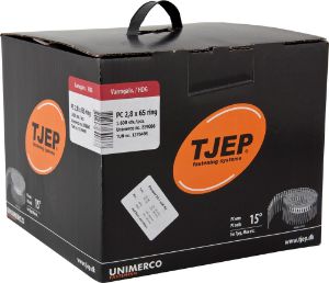 Afbeeldingen van TJEP PC 28/65 Coilnagel 2,8 x 65 mm Geringd Platkop 15° Thermisch verzinkt
