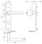 Afbeeldingen van Artitec Proline Classic Deurkruk op langschild TESSA WC72x8 rvs