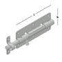 Afbeeldingen van GB Plaatgrendel 120x55mm EV