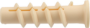 Afbeeldingen van Kelfort Gasbetonanker nylon 10x50 schroefdiameter 6.0mm (25 stuks)