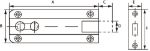 Afbeeldingen van DX Profielschuif 25 x 60 mm, bocht, messing
