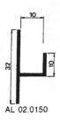 Afbeeldingen van AluArt Stoeltejsprofiel aluminium 3 meter 32x10mm