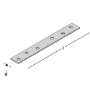 Afbeeldingen van GB Verbindingsplaat 157x20x2mm zink magnesium