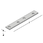 Afbeeldingen van GB Verbindingsplaat 105x15x2mm zink magnesium