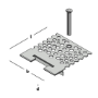 Afbeeldingen van GB RB-Spijkerplaat incl. Spanhuls 8x70, 126 x 117 mm, gegalvaniseerd, verzinkt