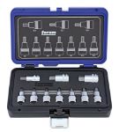 Afbeeldingen van FORUM Schroevendraaierdopsleutelset 1/2" binnenzeskant, metrisch 10 delig