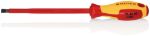 Afbeeldingen van KNIPEX Schroevendraaier voor sleufschroeven twee-componenten greep Chroom-vanadium-molybdeen-staal VDE 8,0