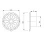 Afbeeldingen van WEHA Ventilatierooster retro design rond, 125 mm, doorlaat 67 cm2, brons, aluminium