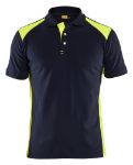 Afbeeldingen van Blåkläder Poloshirt piqué marine/high vis geel