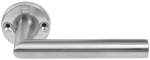 Afbeeldingen van Oxloc Deurkruk Tilburg knop/krukgarnituur, knop vast op rozet, deurkruk vastdraaibaar, rvs