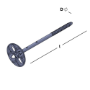 Afbeeldingen van GB UNI-perfoplug t.b.v. UNI-indraaispouwanker Ø4 mm 180mm