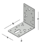 Afbeeldingen van GB Hoekanker 90 x 90 x 60 x 2 mm, rvs