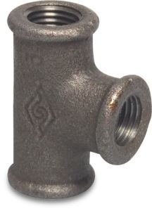 Afbeeldingen van Mega zwart T-stuk 90° 1/2" 