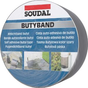 Afbeeldingen van Soudal Afdichtingband Butyband Plomb 10 meter 225mm