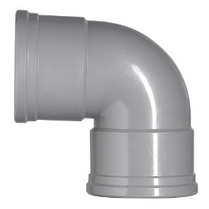 Afbeeldingen van Bocht, 110 mm, 90 graden, mof/mof, grijs, pvc