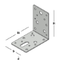 Afbeeldingen van GB Hoekanker 90x90x60x2,5mm verzinkt (sendzimir)