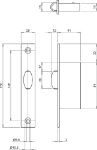 Afbeeldingen van LIPS Rolschoot smalstijl deurslot 2072/messing