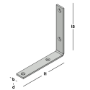 Afbeeldingen van GB Dorpelhoek zwaar 150 x 150 x 25 x 4 mm Zink-Magnesium