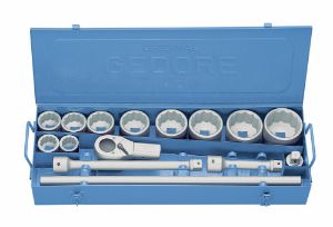 Afbeeldingen van GEDORE Dopsleutelset 1" 15-delig D 21 EMU-10 36-80mm