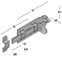 Afbeeldingen van GB hangslotschuif vlak 140x56mm