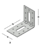 Afbeeldingen van GB Hoekanker 80x100x60x2,5mm zink magnesium