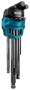 Afbeeldingen van Makita Inbussleutelset 9-dlg B-65894