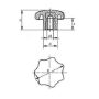 Afbeeldingen van Dittmar Sterknop DIN 6336 Stalen draadbus m5, 32mm