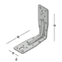 Afbeeldingen van GB Hoekanker 125x125x46x2,5mm  met ril verzinkt (sendzimir)