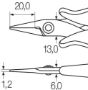 Afbeeldingen van Wiha Puntbektang Electronic smalle, korte kop rechte vorm Z 36 0 03 150mm