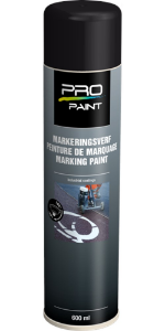 Afbeeldingen van PRO-Paint Markeerspray Markeringsverf zwart 600ml
