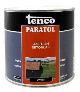 Afbeeldingen van Tenco Paratol ijzer en betonlak 2500ml zwart