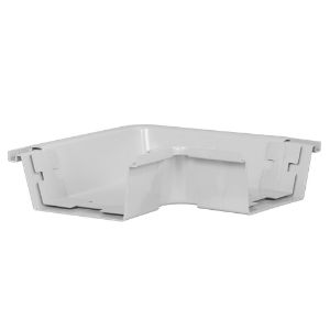 Afbeeldingen van Bakgoot buitenhoek, 125 mm, lichtgrijs