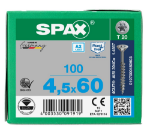 Afbeeldingen van SPAX Spaanplaatschroef verzonken kop T-STAR plus A2 4,5x60mm