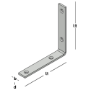 Afbeeldingen van GB Dorpelhoek zwaar 125 x 125 x 20 x 5 mm, Zink-Magnesium