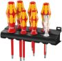 Afbeeldingen van Wera Schroevendraaierset + spanningszoeker + houder 160 i/7 Kraftform Plus Serie 100
