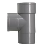 Afbeeldingen van Pvc t-stuk, 80 mm, 87 graden, 2x mof, 1x spie