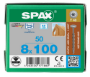 Afbeeldingen van SPAX Constructieschroef discuskop T-STAR plus rvs A2 8x100mm