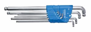 Afbeeldingen van GEDORE Stiftsleutelset tbv binnenzeskantschroeven, extra lang, met dubbele kogelkop H 42 DKEL-88  2-10 mm 8-delig