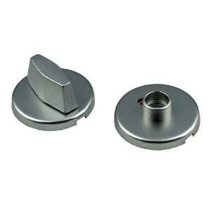 Afbeeldingen van Oxloc Klik WC rozet rond rood/wit Alu F1Model Toulouse. Afmeting Ø 55x7,5 mm.
