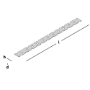 Afbeeldingen van Gb lijmkoppelstrip 300 x 22 x 0.7 mm, gegalvaniseerd, verzinkt