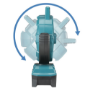 Afbeeldingen van Makita 40 V Max Ventilator CF001GZ