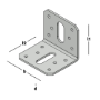 Afbeeldingen van GB Hoekanker 50x50x60x2,5mm verzinkt (sendzimir)