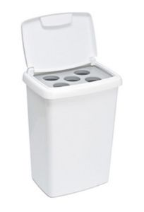 Afbeeldingen van Vepa Bins Bekerbak Wit 5-gaats 50 liter