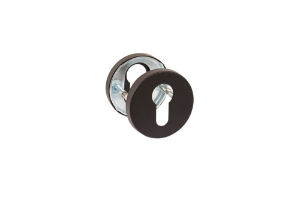 Afbeeldingen van Oxloc Rozet profielcilindergat op stalen onderrozet rvs zwart