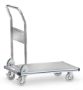Afbeeldingen van Fetra Aluminium platformwagen laadvlak 740x480mm Draagvermogen: 150 kg Duwbeugel klapbaar