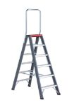 Afbeeldingen van Altrex Dubbel oploopbare trap - aluminium (gecoat) Falco 2x6 treden