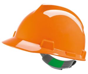 Afbeeldingen van MSA V-Gard veiligheidshelm met Push-Key binnenwerk oranje