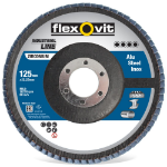 Afbeeldingen van Flexovit Vlaklamelschijf Con. Fib. Zirc R822 K80 125x22
